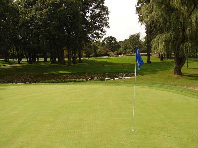 A view of the 13th green at Riverside Golf Club