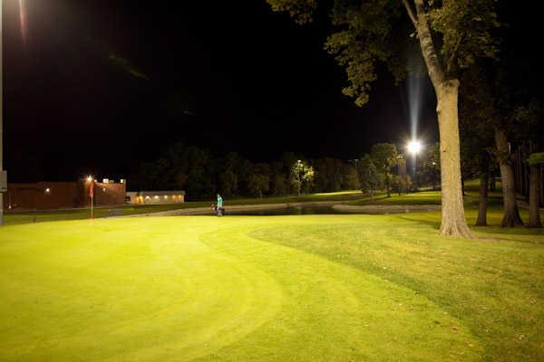 A view of hole #9 at the fully lighted Golf Center Des Plaines Par-3 Course
