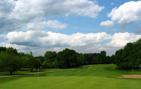 A view of hole #9 at Course #1 from Cog Hill Golf and Country Club
