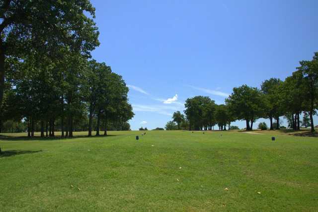 A view of a tee at Choctaw Creek Golf Course