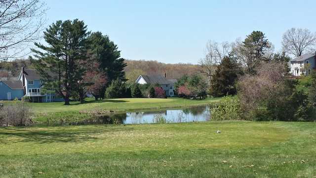 A view from a tee at Minnechaug Golf Course