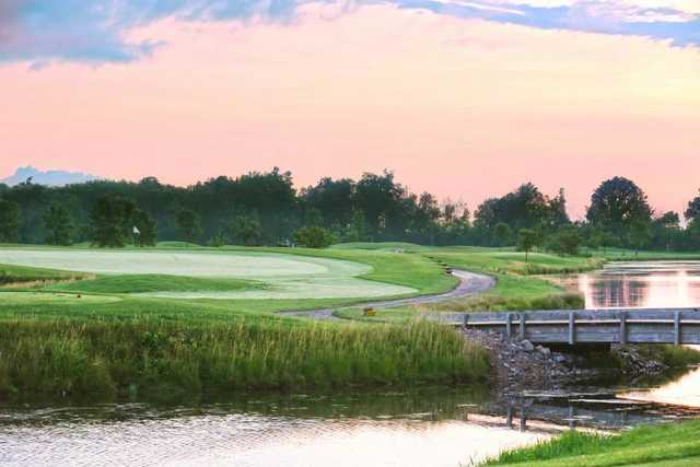 A view over the water from Westridge Golf Club