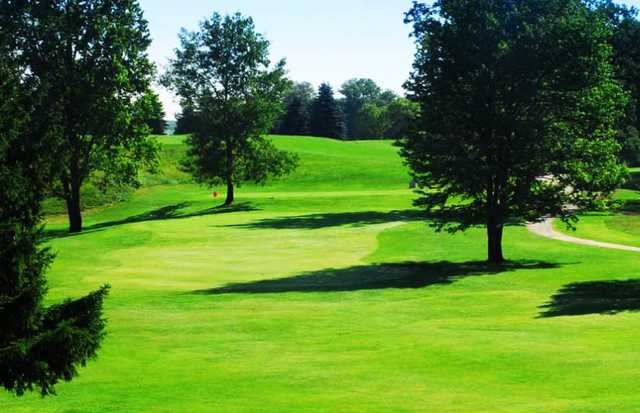A view from a fairway at Red from Brookfield Country Club