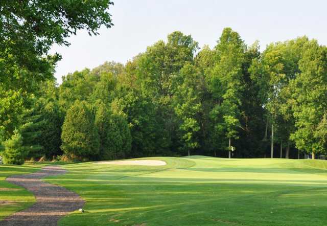 A view of a fairway at RiverEdge Golf Club