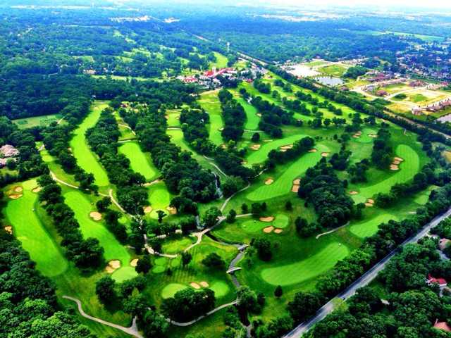 Aerial view of North at Olympia Fields Country Club