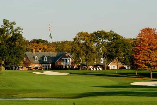 A fall view of a fairway at Knollwood Club