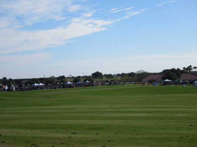 A view of the driving range at Palatine Hills Golf Course