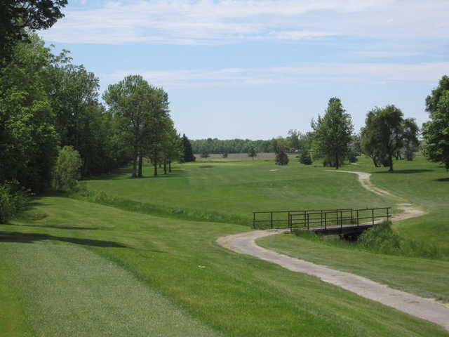 A view of a fairway at Hickory Hills Golf Club