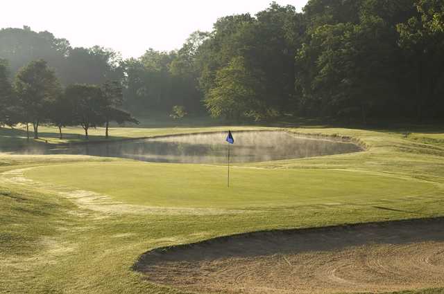 A view of a hole with water coming into play at Westminster National Golf Course
