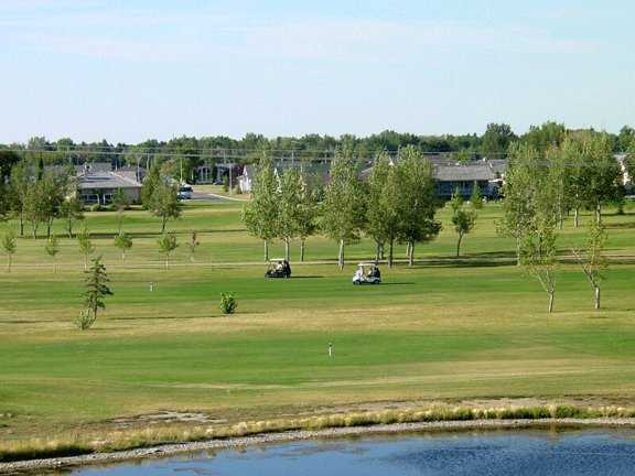 A view from the Bridges at Claresholm Golf Course