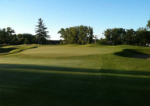 A view of the 9th green at Midland Hills Country Club