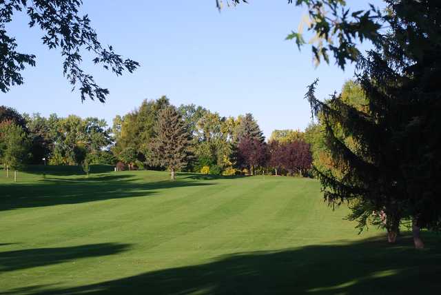 A view of a fairway at Roseville Cedarholm Golf Course