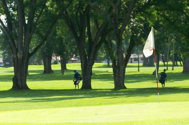 A sunny day view of a hole at Brookland Park Golf Course