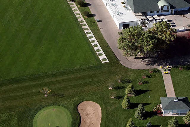 A view of the driving range at Crystal Lake Golf Club