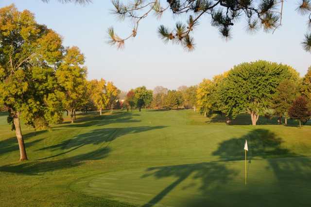 A sunny day view of a hole at Stillwater Country Club
