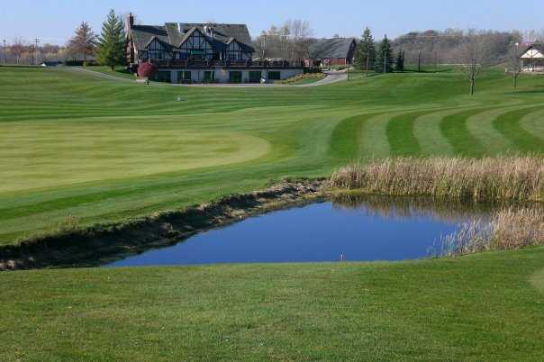A view over  a pond at Fox Hollow Golf Club