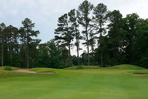 A view from a fairway at Hickory Ridge Golf Center