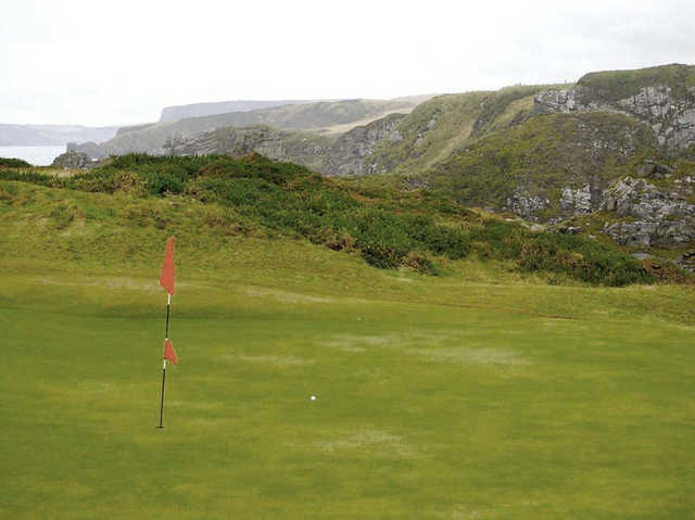 A view of a green at Royal Tarlair Golf Club