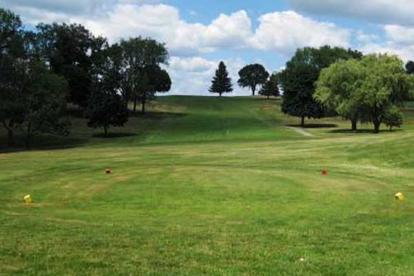 A view from a tee at Del-Mar Golf Course