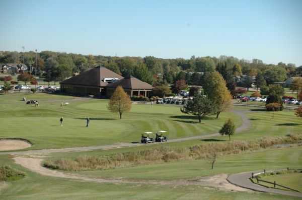 A sunny day view from Fox Creek Golf Course