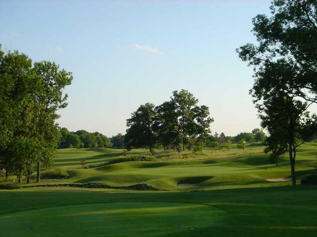 A view of the 4th green at Legendary Run Golf Club