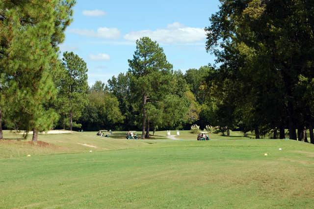 A view of a tee at Hillcrest Golf Course