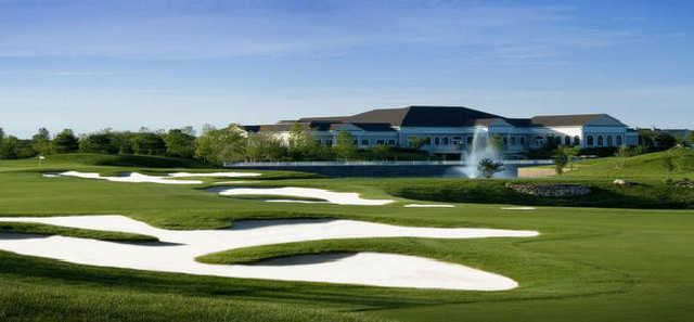 A view of hole #18 and clubhouse at Willow Creek Golf & Country Club