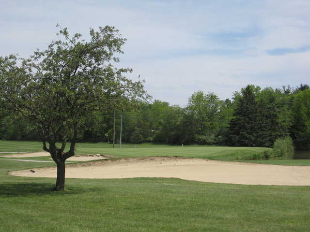 A view of some bunkers at Hickory Hills Golf Club