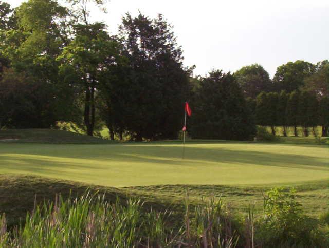 A view of a green at Rutgers University Golf Course