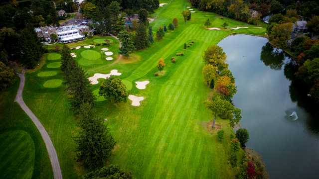 Aerial view of fairway #17 and #18 at Ramsey Golf & Country Club