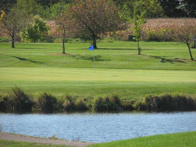 A view of a green at Flint Hills Golf Course
