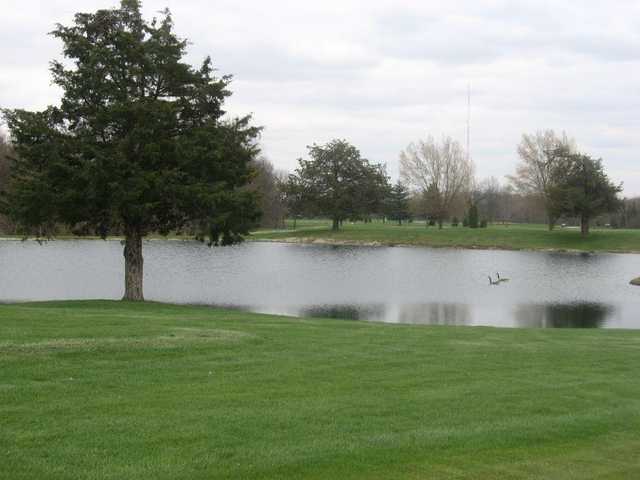 A view over the water from Flint Hills Golf Course