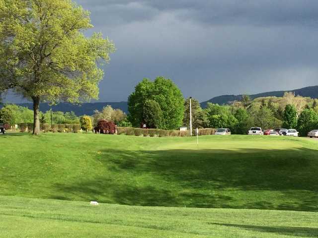 A view of the 6th green at the Club from Shepard Hills