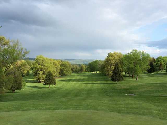 A view of fairway #9 at the Club from Shepard Hills