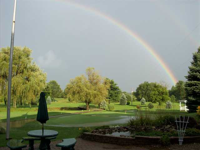 A rainbow view from Edgewater Golf Club