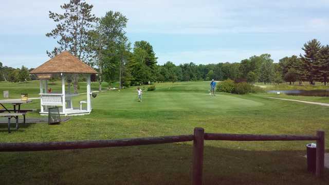 A view of the practice putting green at North Shore Golf Club