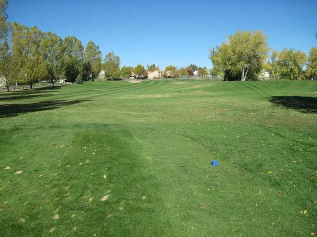 A warm day view from a tee at Greenway Park Golf Course