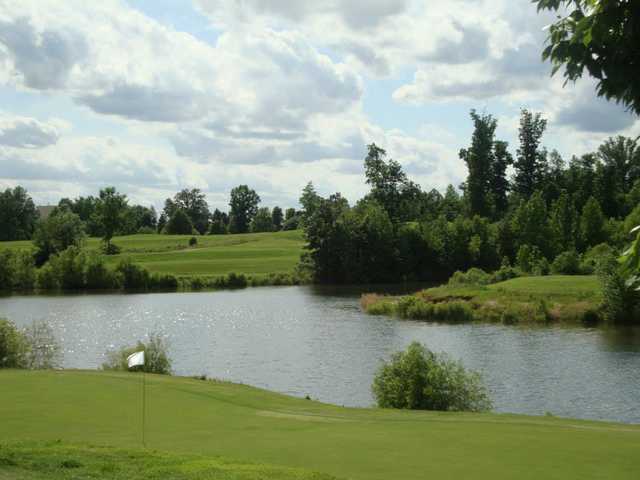 A view of a hole with water coming into play at Bent Tree Golf Club