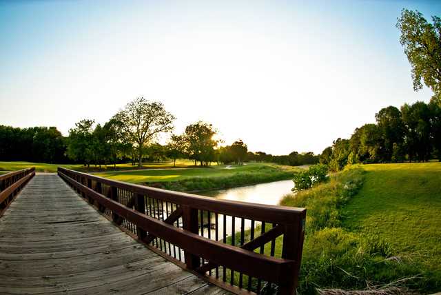 A view over  a bridge at Iron Horse Golf Course