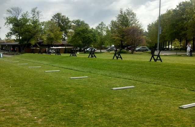 A view of the driving range tees at Highlands Golf & Tennis Club