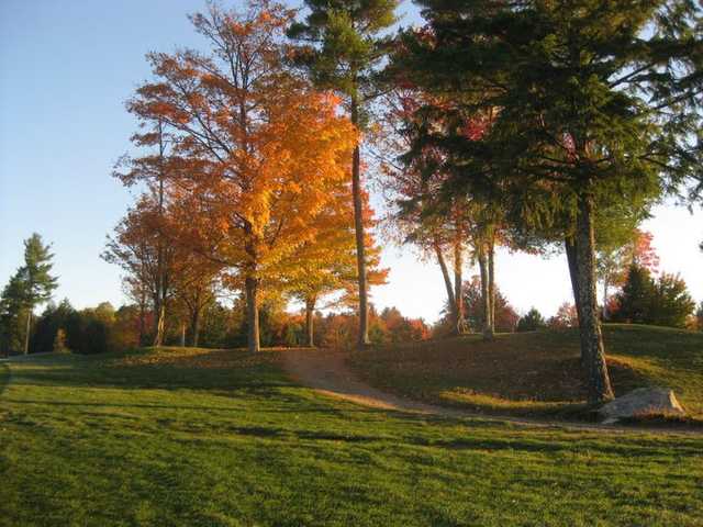 A view of a cart path near hole #18 at Loudon Country Club