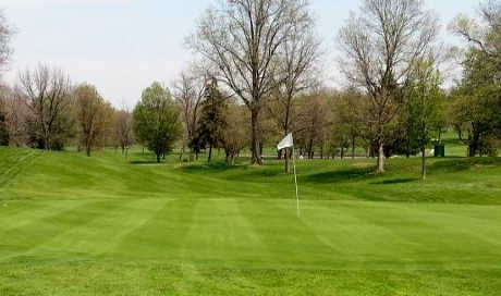 A view of a green at Studebaker Golf Course