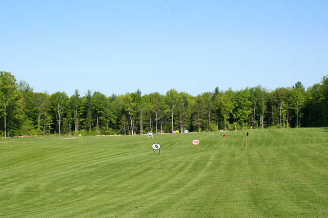 A view of the driving range at Pine Hills Golf Course