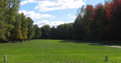 A view from a tee at Twin Brooks Golf Course