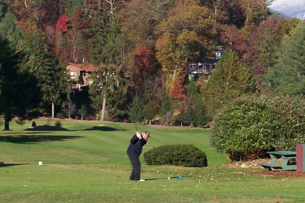 A view from a tee at Asheville Golf Course