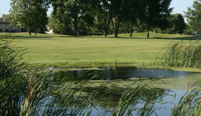 A view over a pond at Deer Creek Golf Club