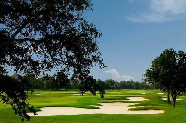 A view of the 10th fairway at Championship Course from Stonebridge Golf Club of New Orleans