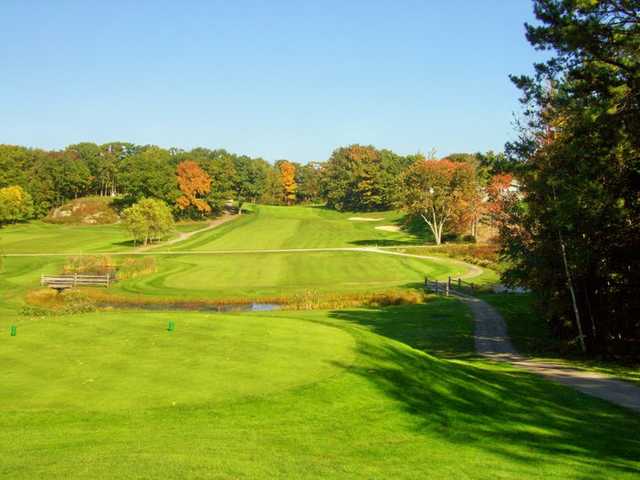 A sunny day view from a tee at Cape Neddick Country Club