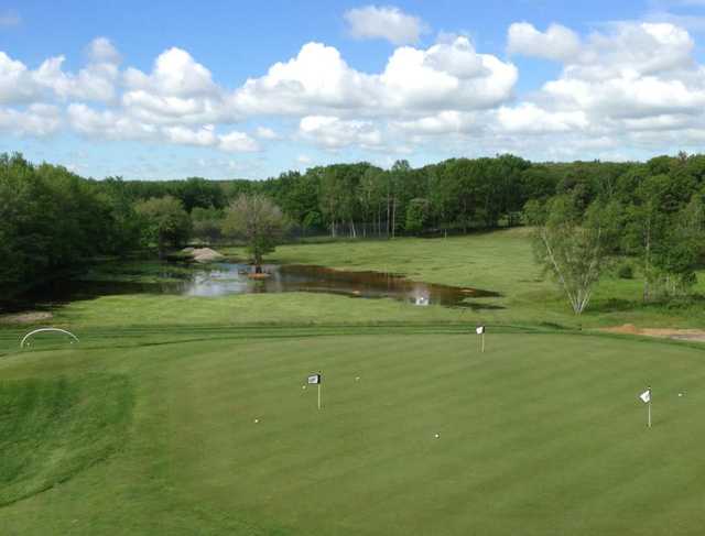 A view of the practice putting green at Cape Neddick Country Club