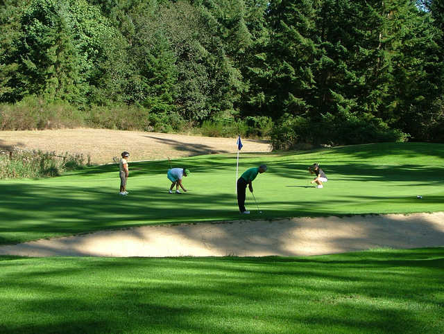 A view of a green at Eagles Pride Golf Course